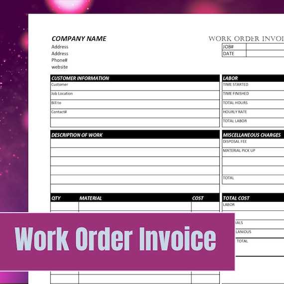 free contractor invoice template excel