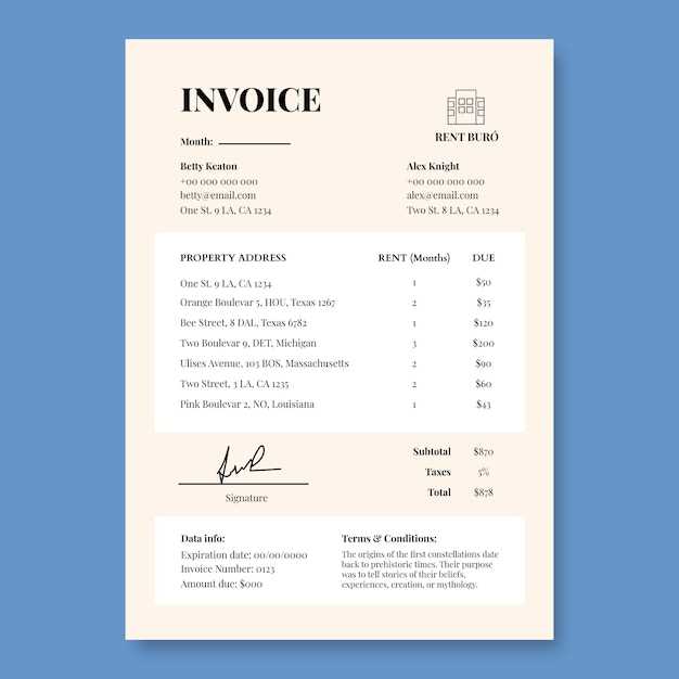 free rent invoice template word