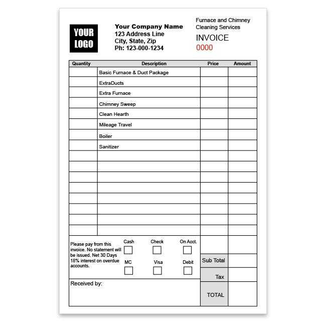 gutter invoice template