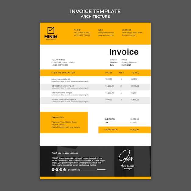 free invoice psd template