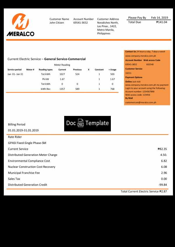 philippines invoice template