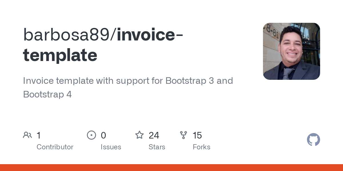 invoice template bootstrap 4