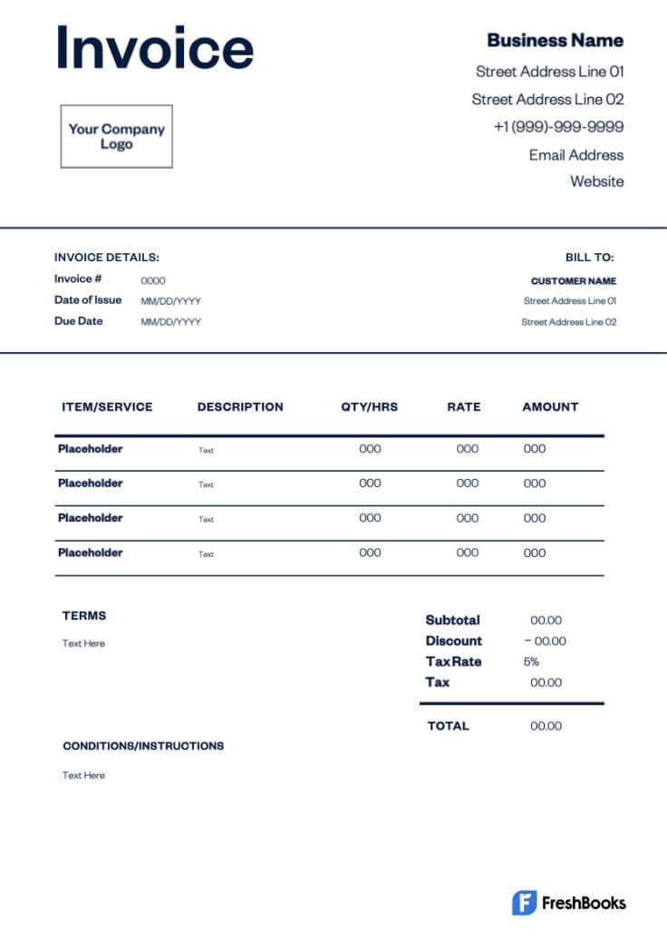 bed and breakfast invoice template