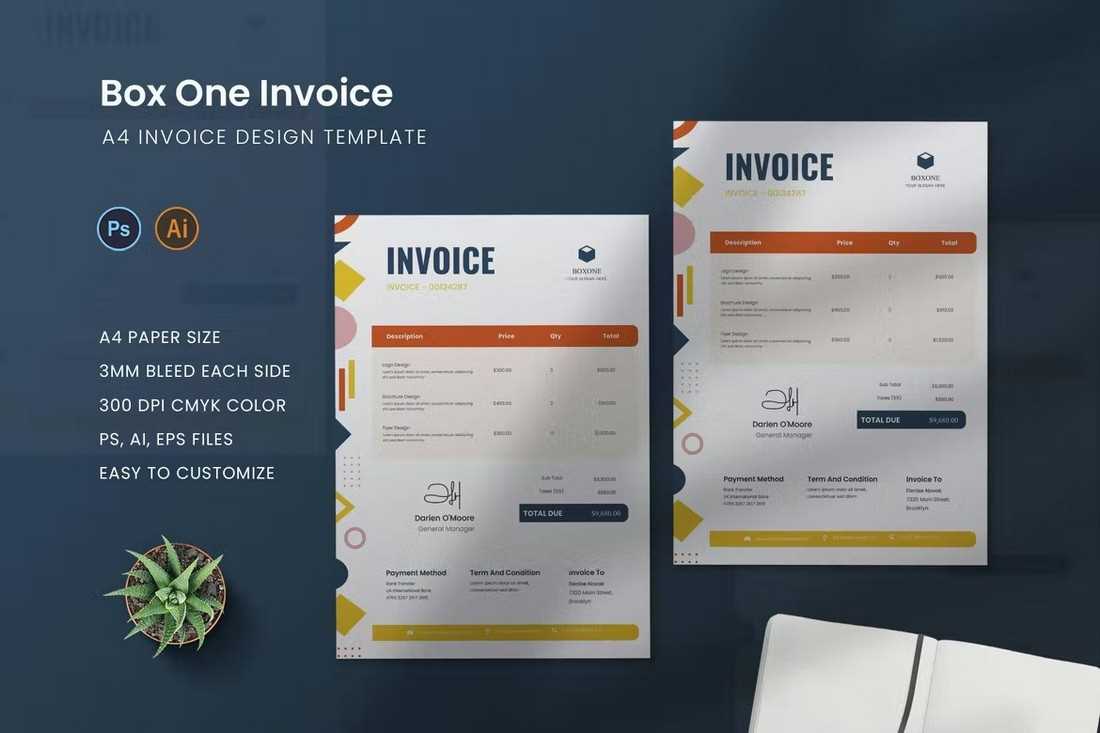 adobe pdf invoice template