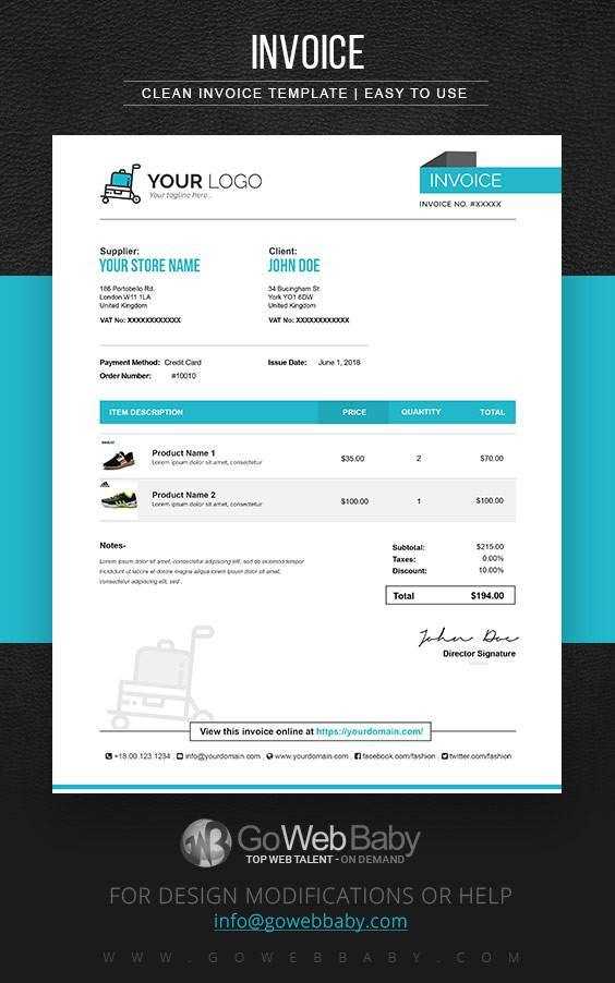 marketing invoice template