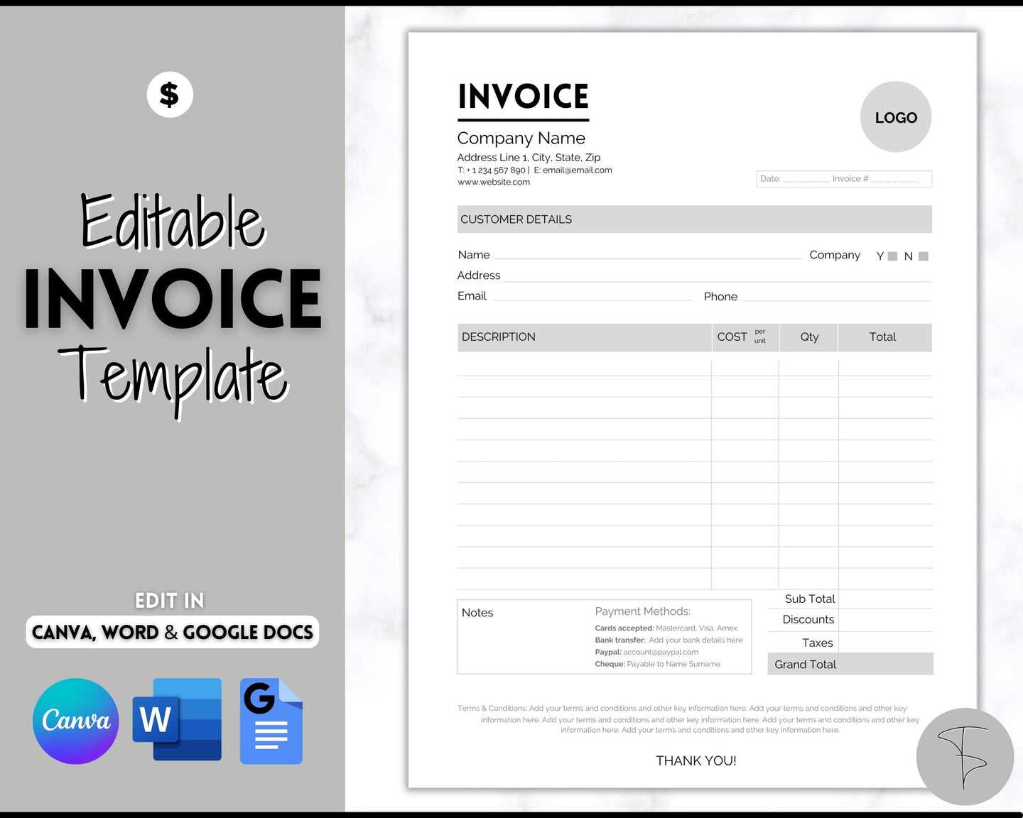 invoice template for docs