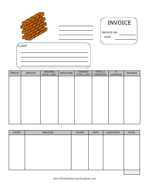 client invoice template