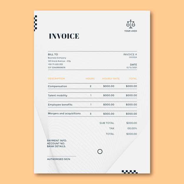 attorney billing invoice template