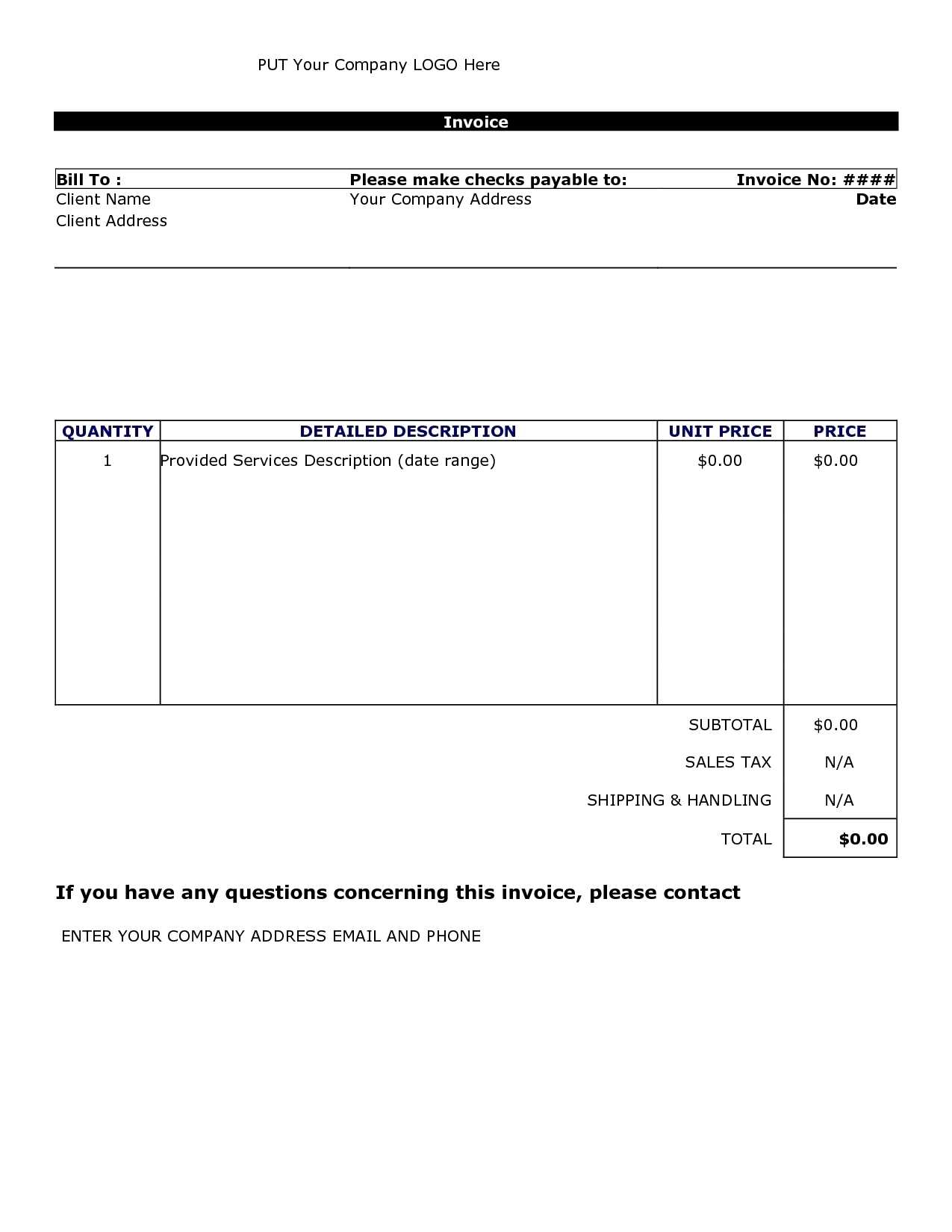 freelance translation invoice template