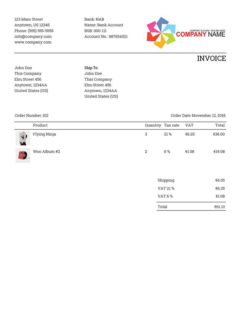 woocommerce pdf invoices custom template