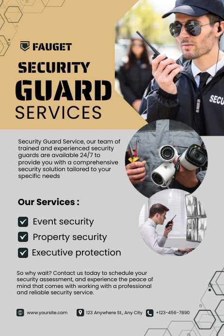 security guard invoice template