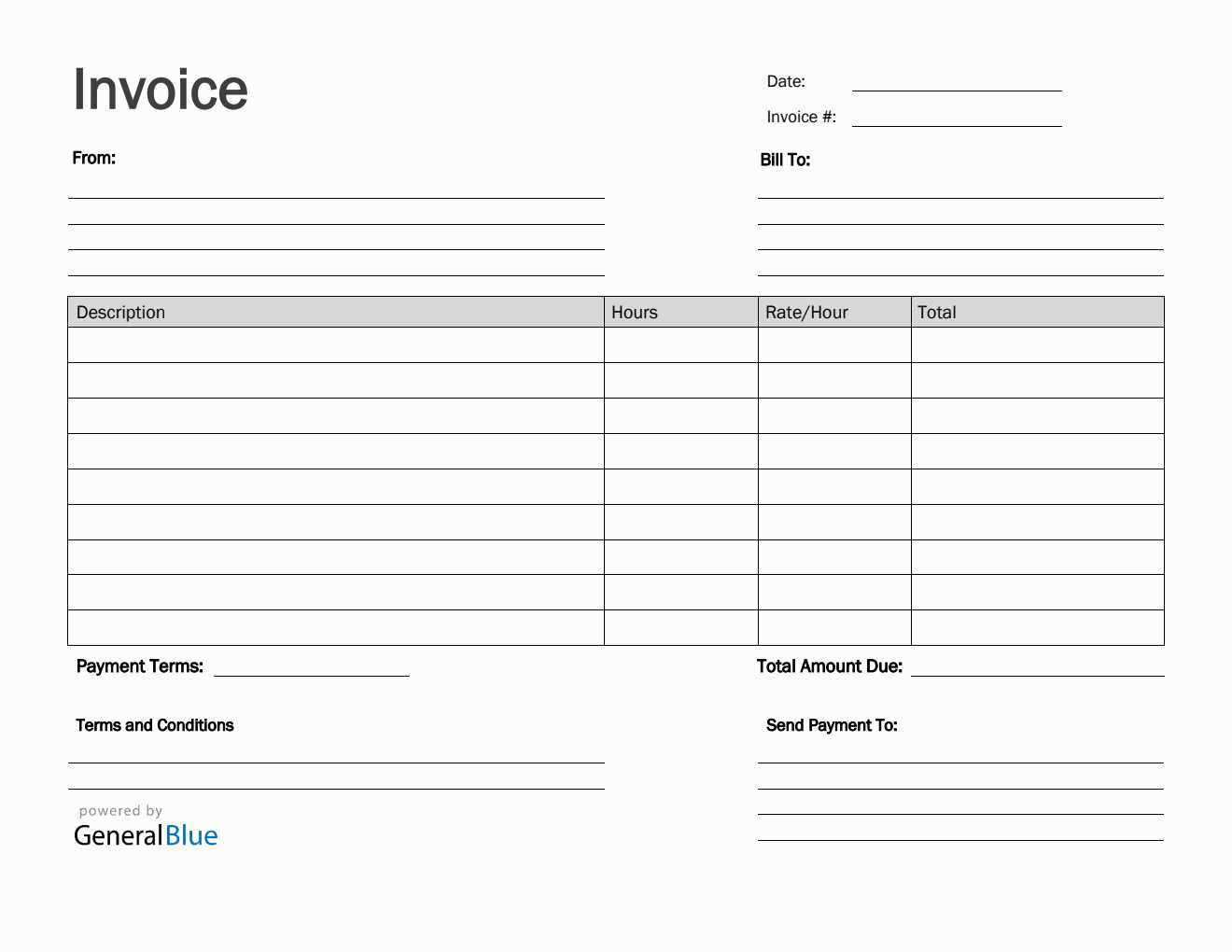 self employed invoice templates