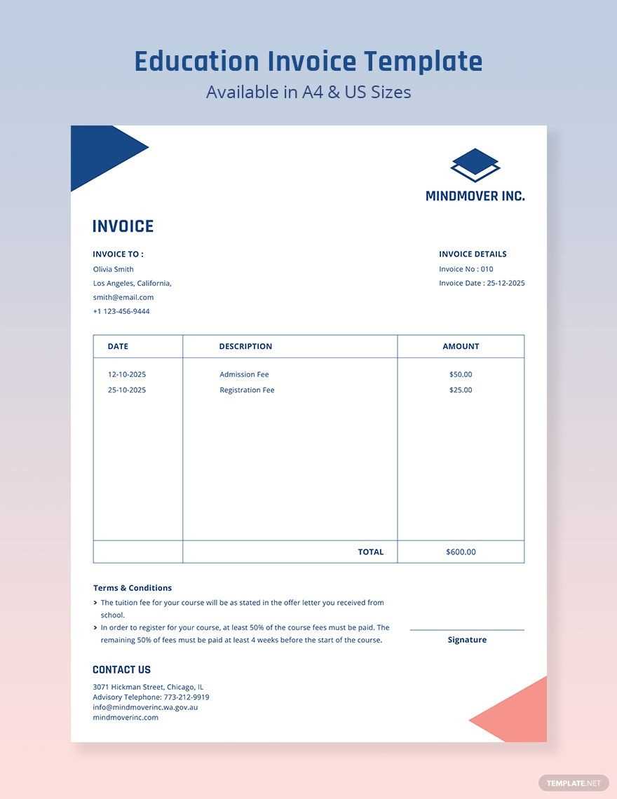 invoice template au