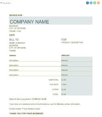 printable free invoice template pdf