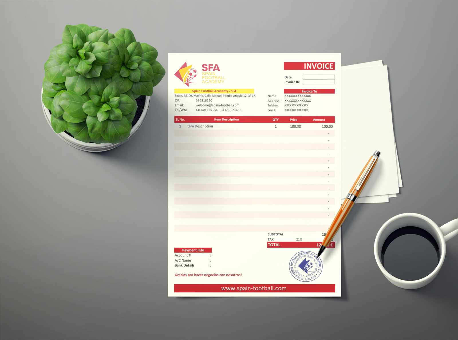 invoice design template word