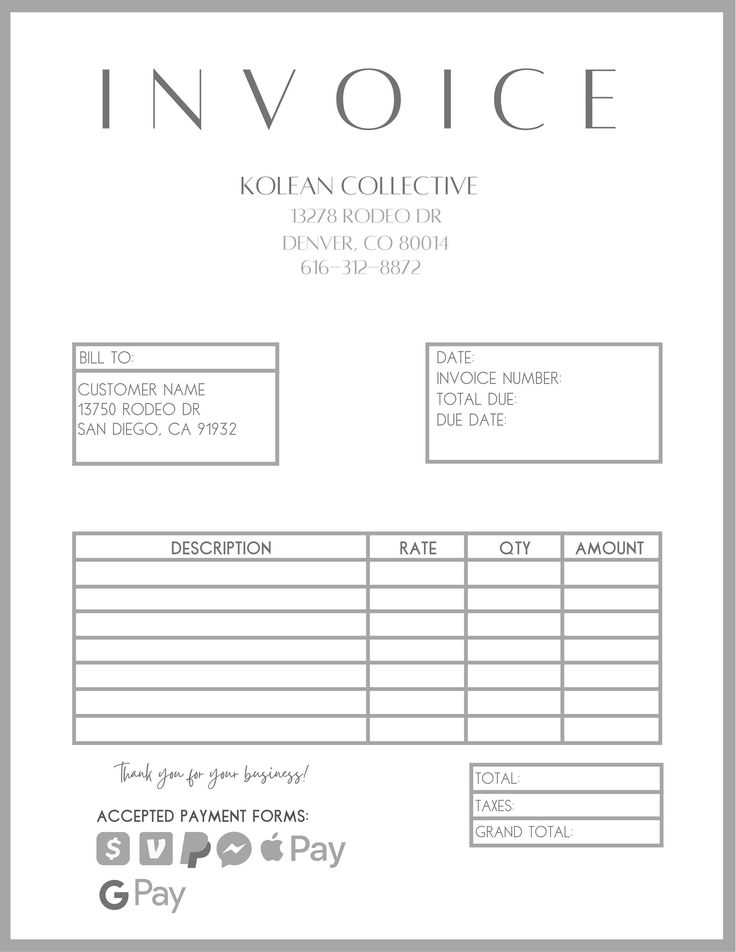 freelance illustrator invoice template