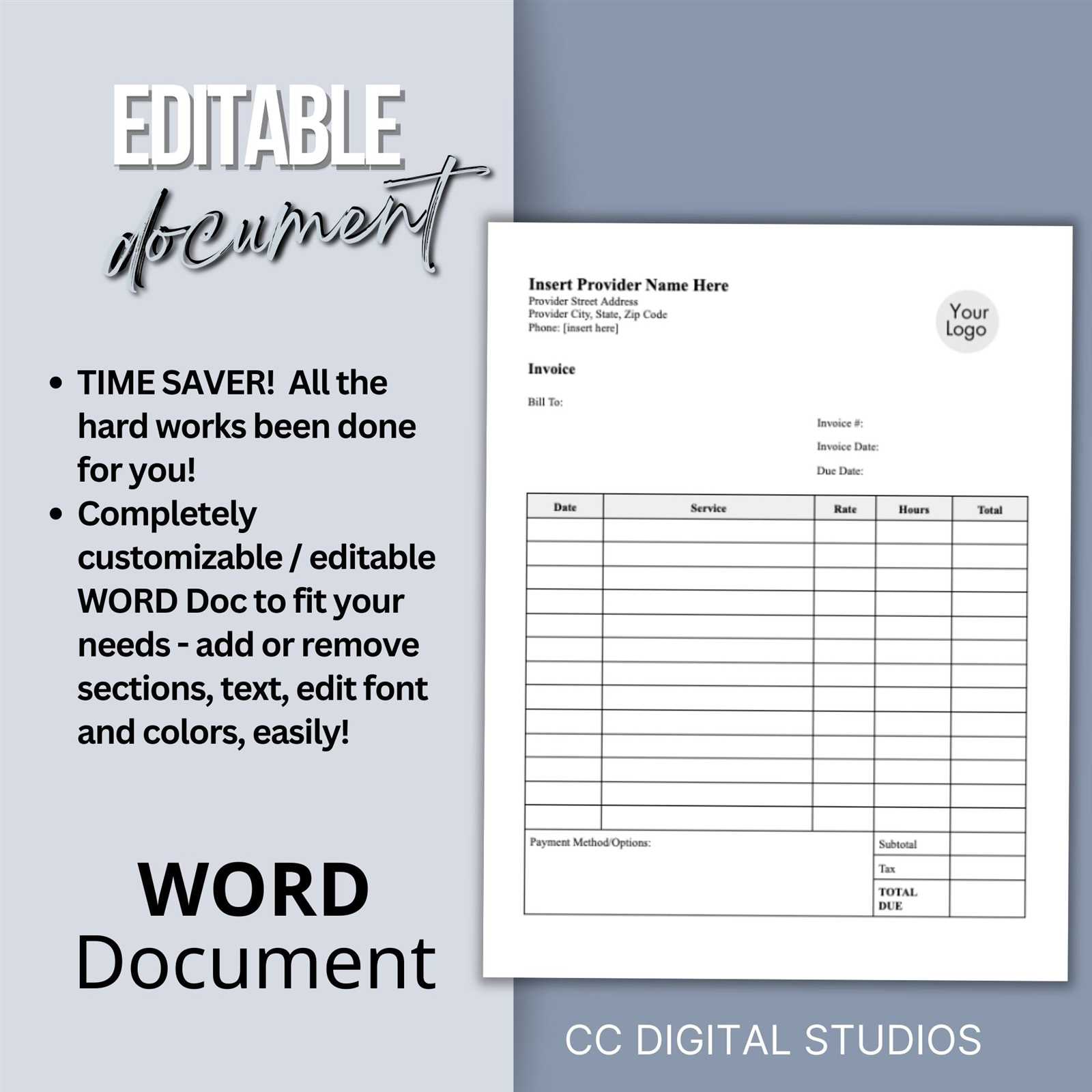 invoice digital template