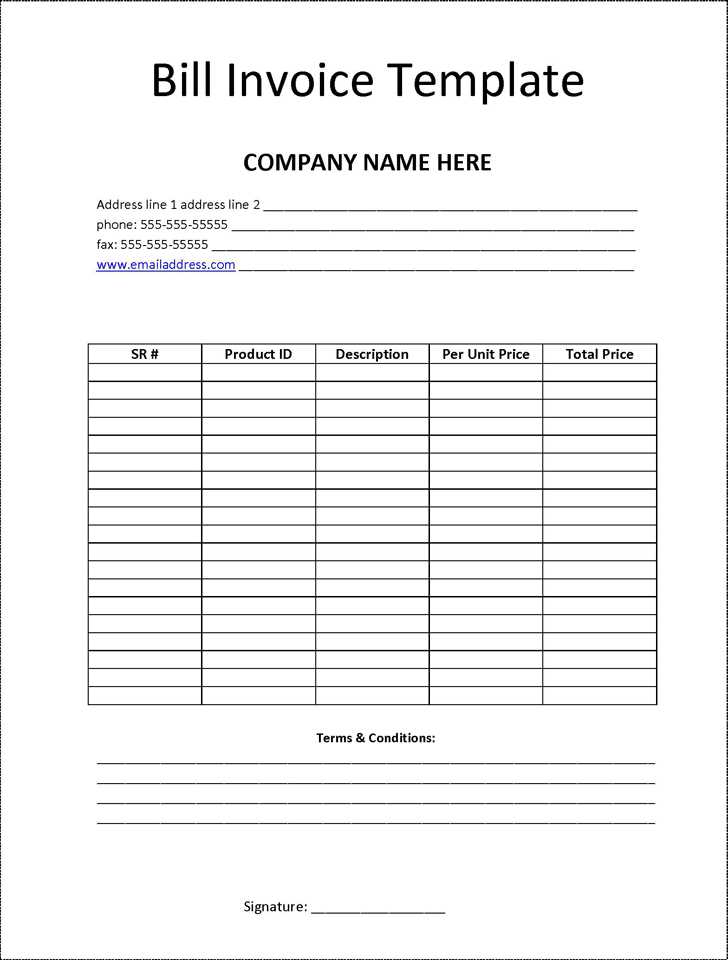 docx invoice template