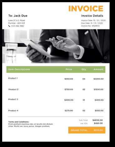 sample consulting invoice template