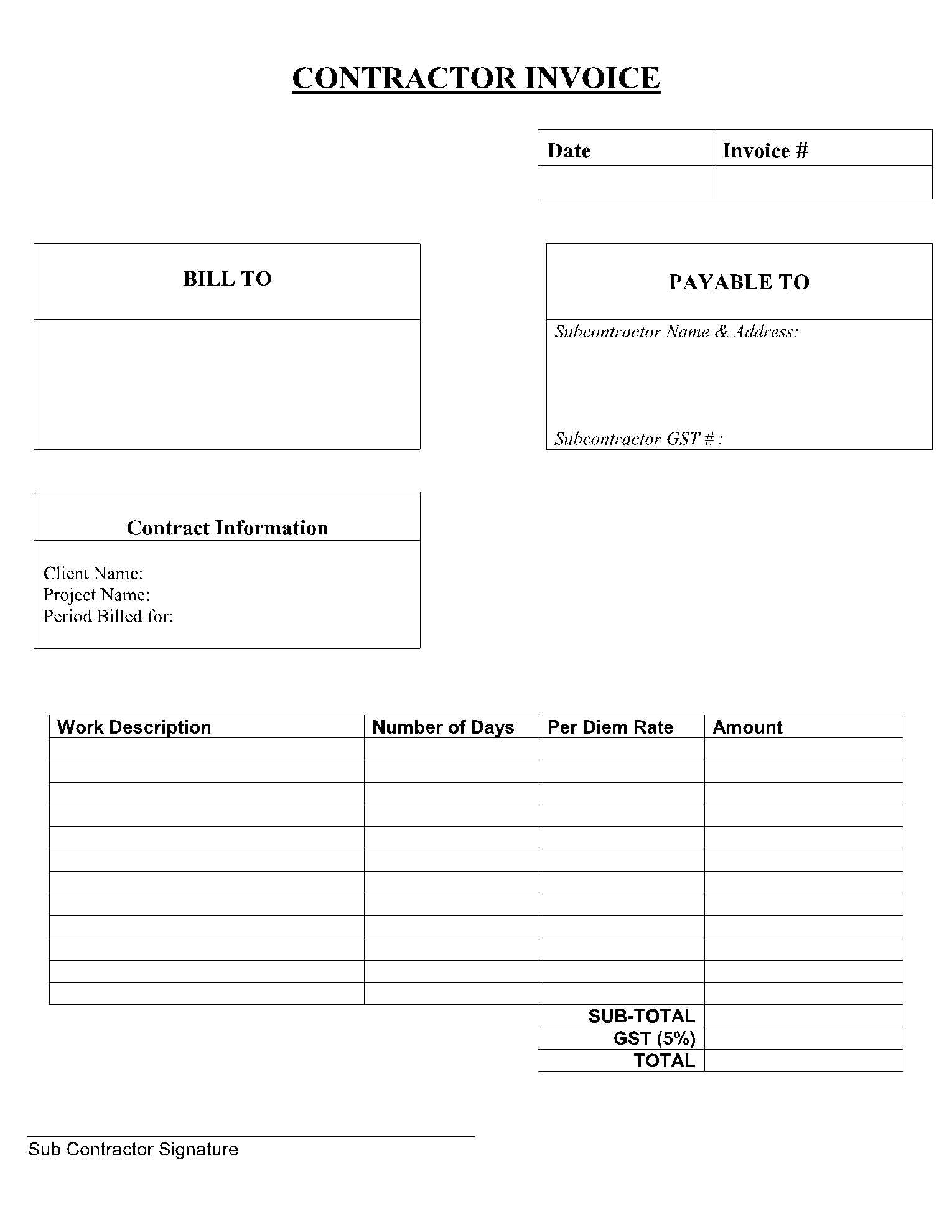 face painting invoice template