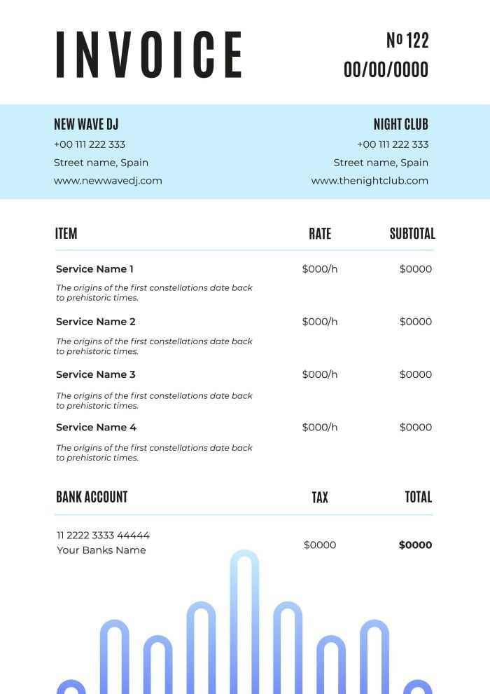 band invoice template free