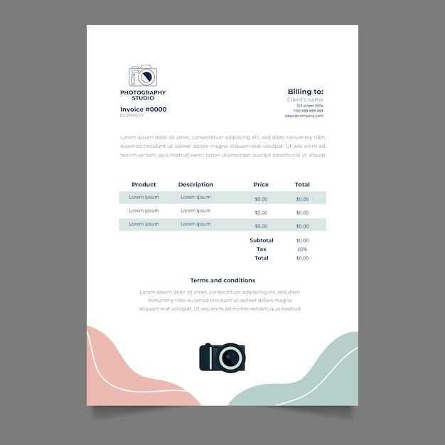 invoice template for photography