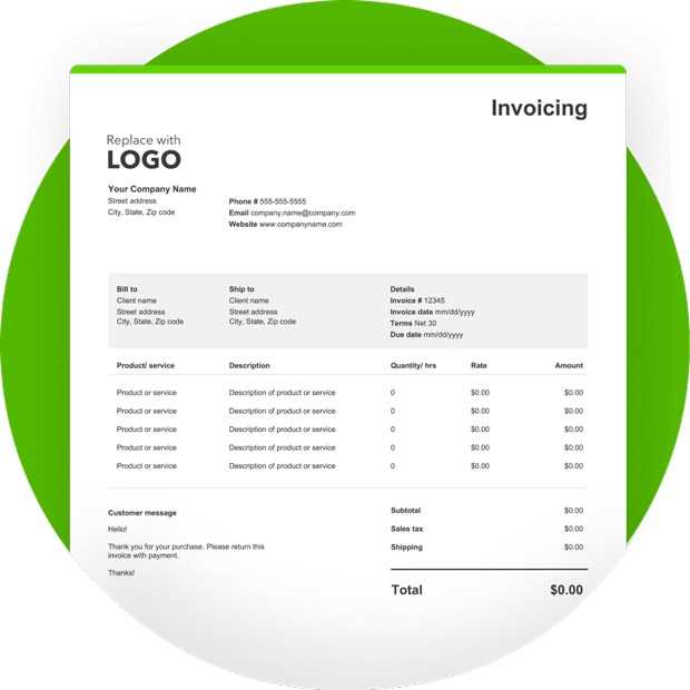 free invoice template canada
