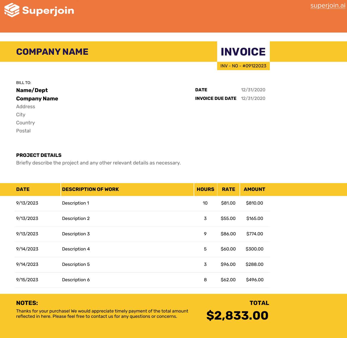 consulting invoice templates
