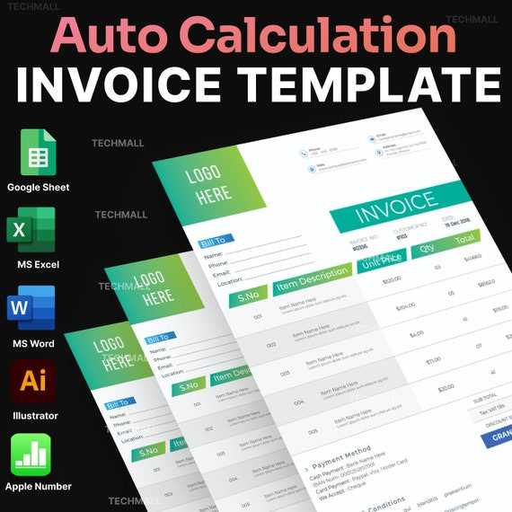 automated invoice excel template