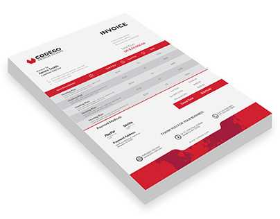 free invoice psd template