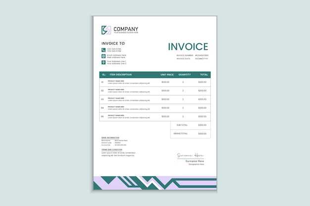 professional looking invoice template free