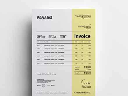 design invoice template illustrator