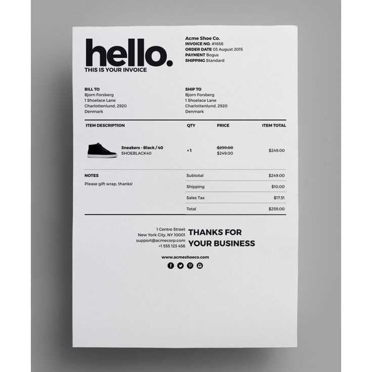 pinterest invoice template