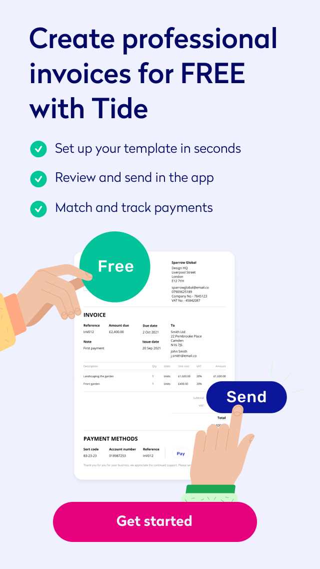 invoice with po number template