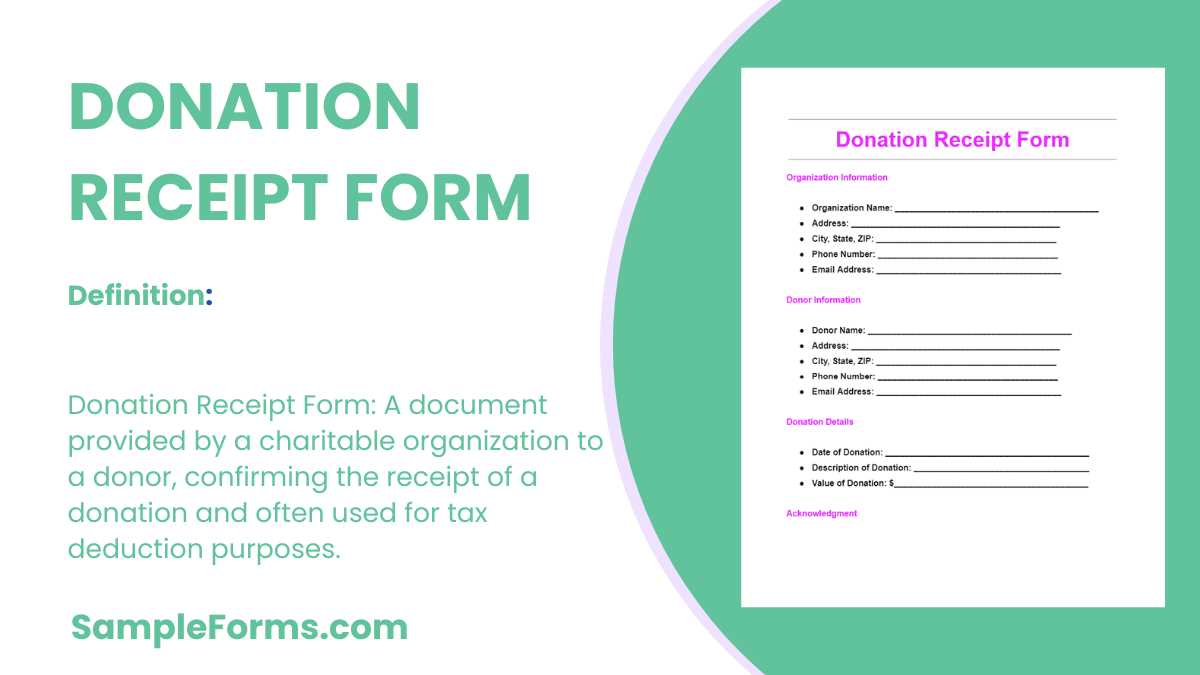 invoice template for donation