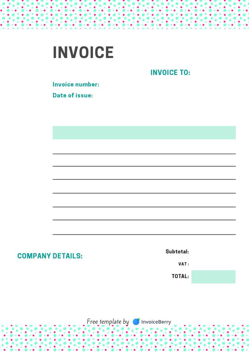 free usable invoice template