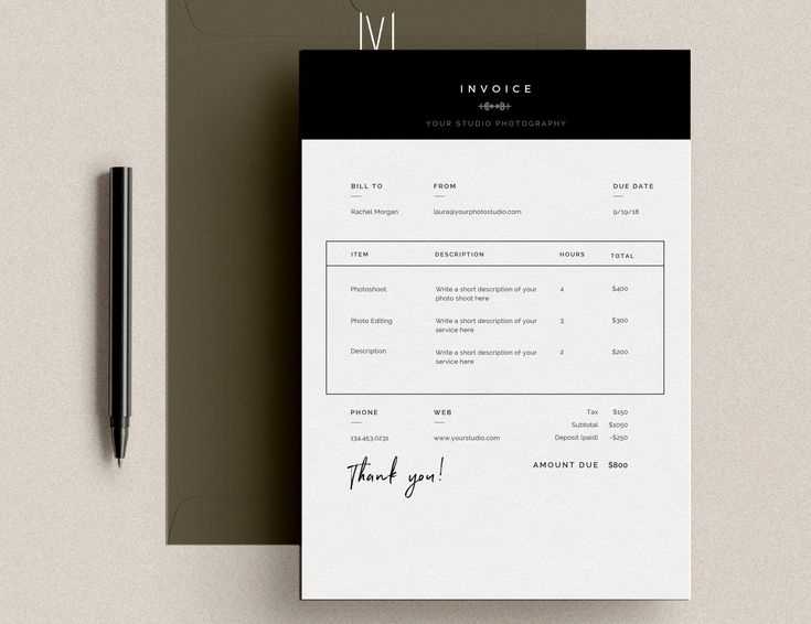 photographer invoice template word