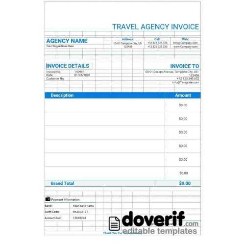 editable word invoice template