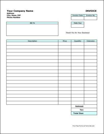 free invoices template