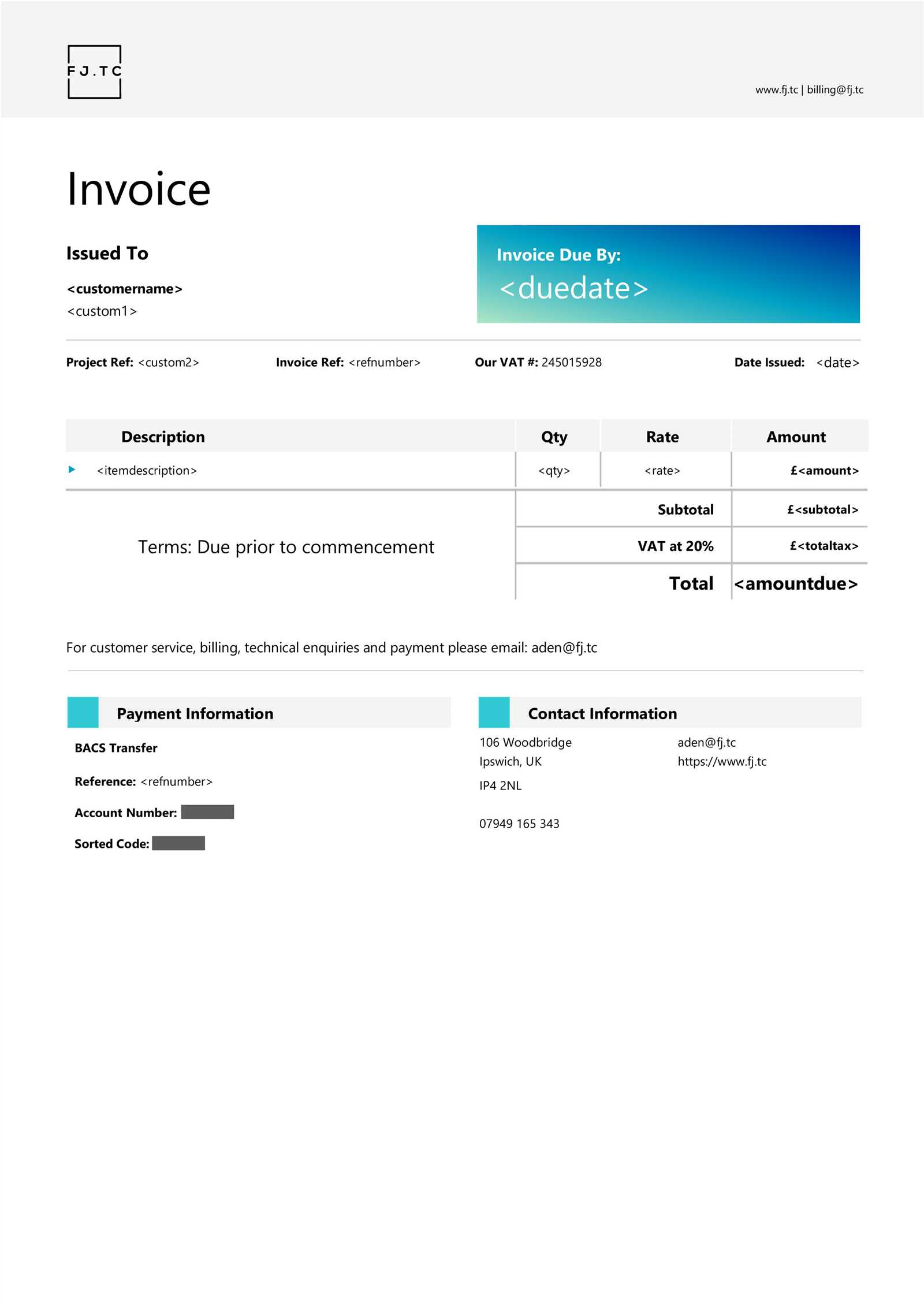 quickbook templates invoices
