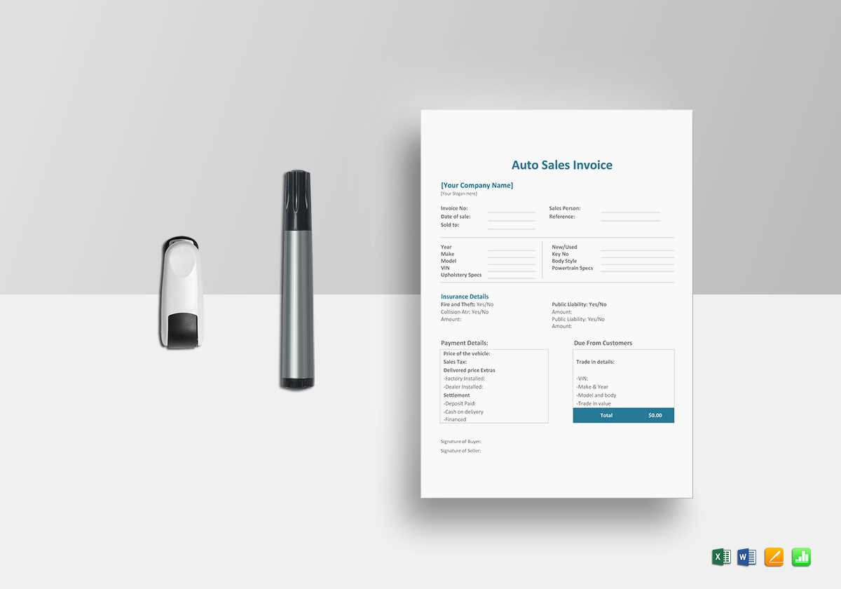 vehicle invoice template