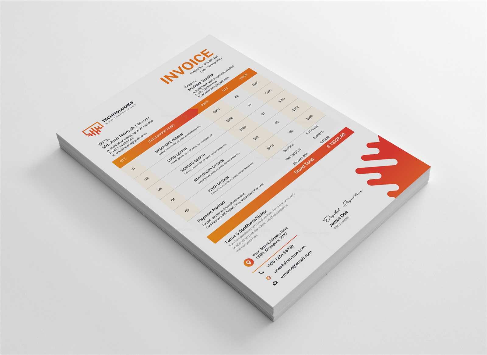 invoice template design