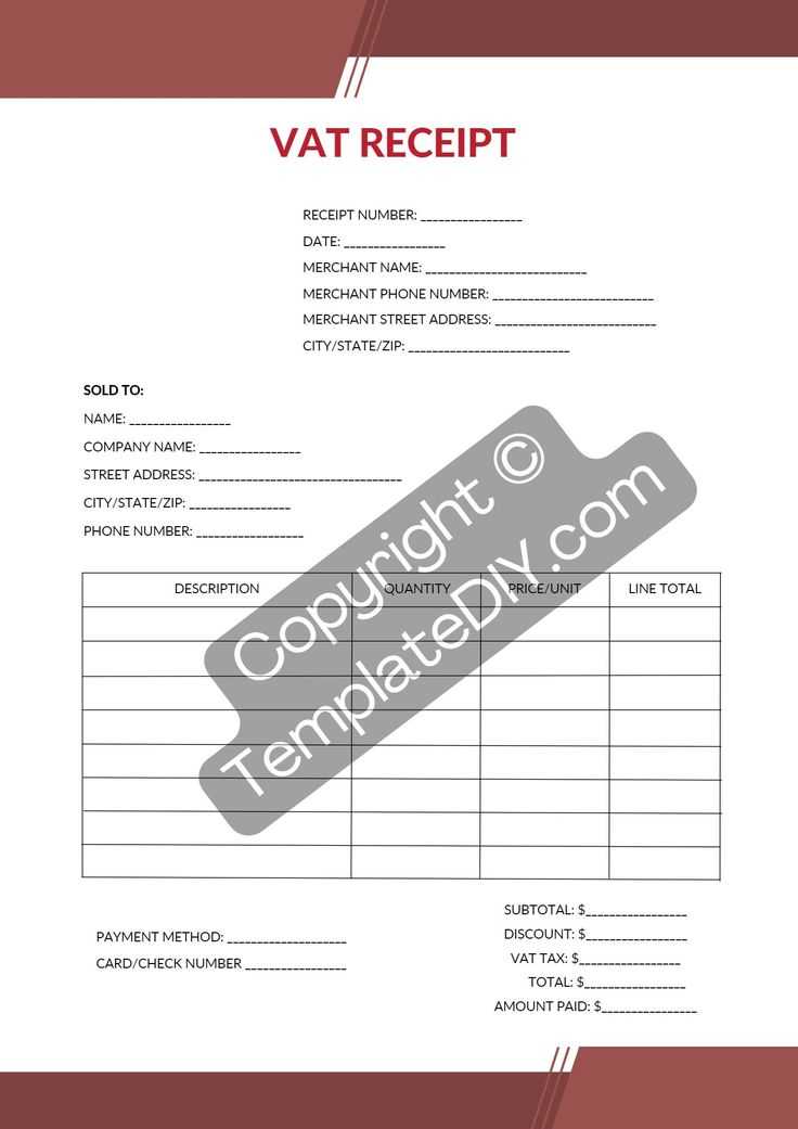 vat invoice template free download