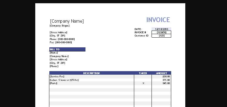 vertex42 invoice template