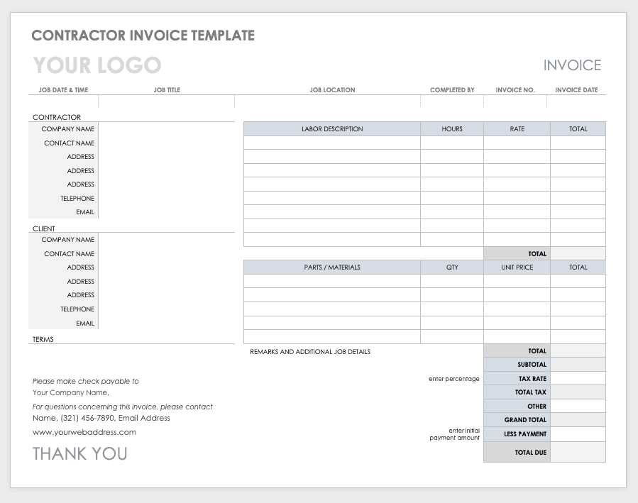 word document invoice template word