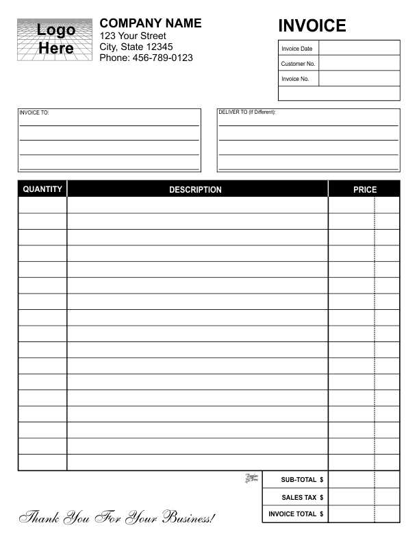 vistaprint invoice template