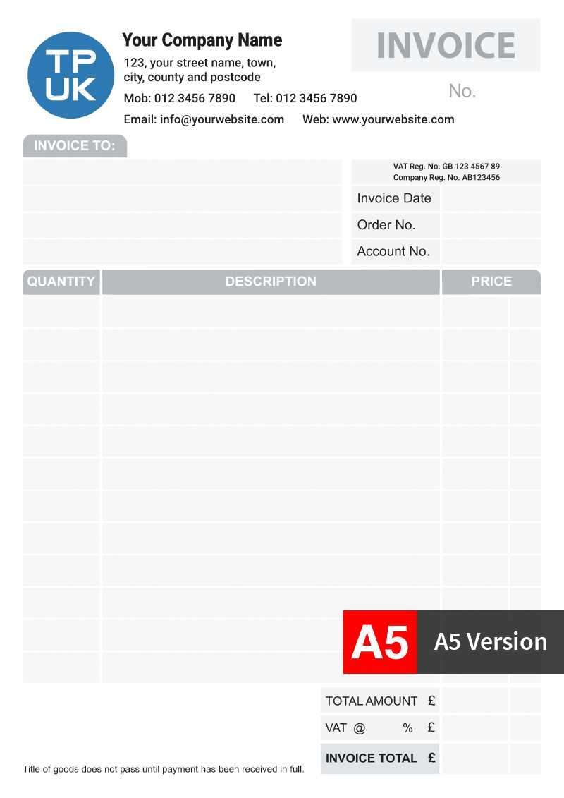 invoice template for sole proprietor