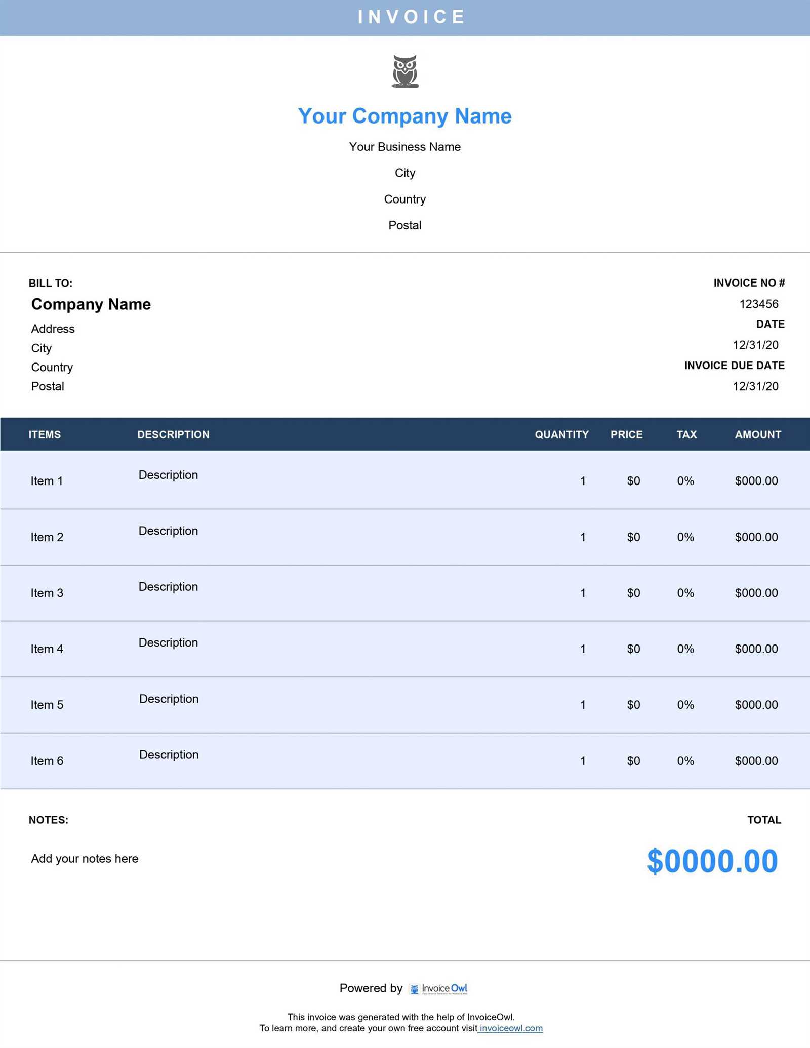 seamstress invoice template