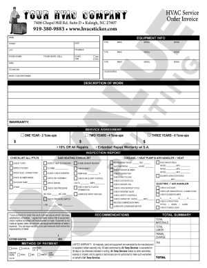 duct cleaning invoice template