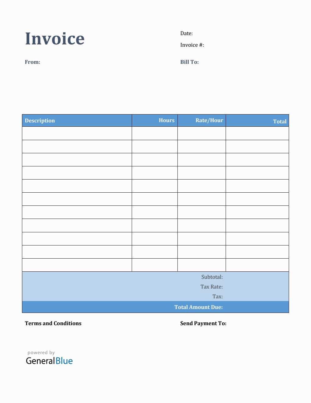 colorful invoice template